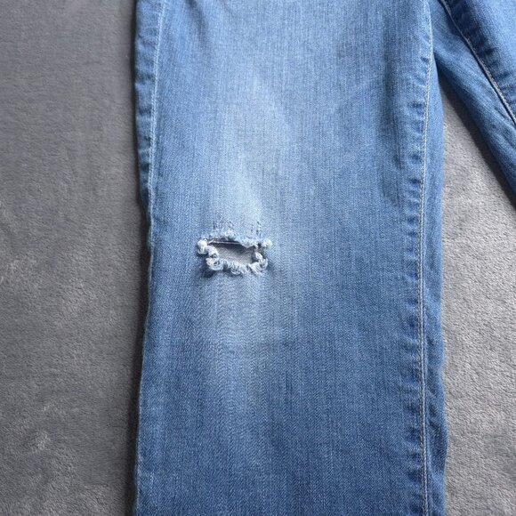 Adriano Goldschmied Stevie Ankle Slim Straight Jeans 29 Distressed Released Hem - Picture 5 of 9